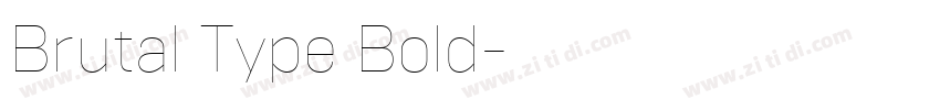 Brutal Type Bold字体转换